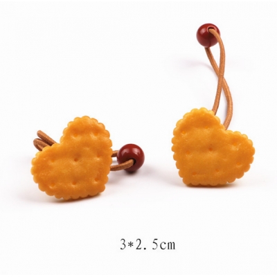 New Cookie Shape Elastic Hair Ties Lovely Animal Hair Bands Girls